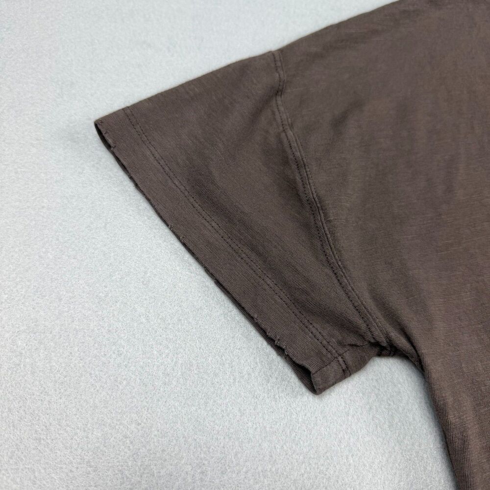 Aerie Oversized V-Neck T-Shirt Womens Small Brown Relaxed Short Sleeve - Picture 5 of 9